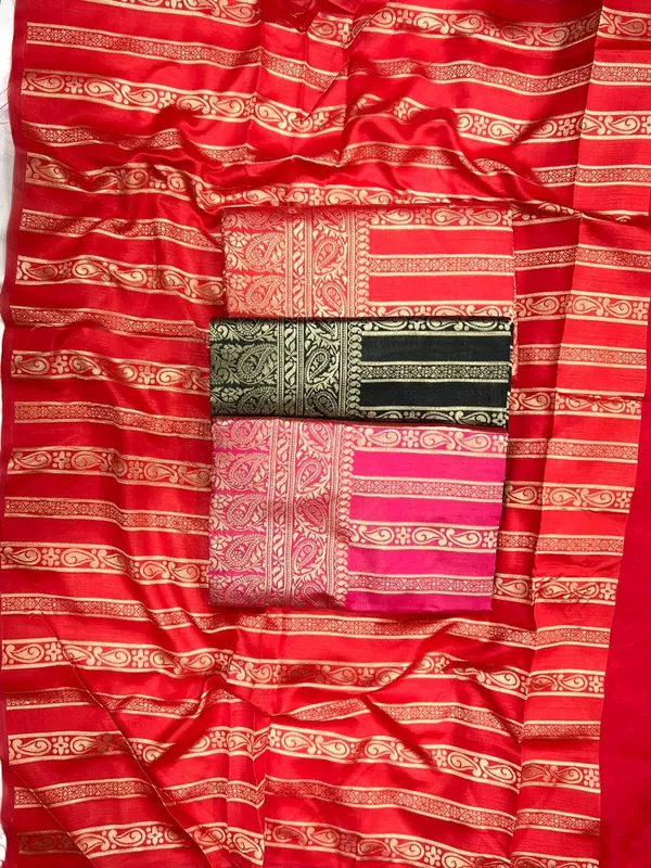 Marziyaa_Printed_Banarasi_Jacquard_Saree_(Red)