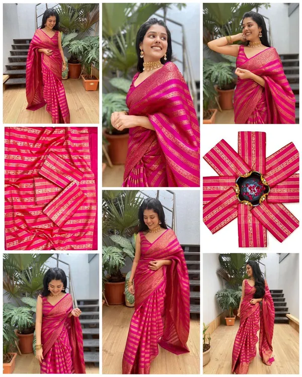 Marziyaa_Printed_Banarasi_Jacquard_Saree_(Pink)
