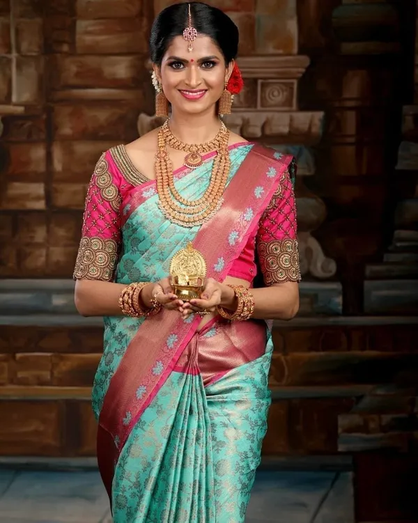 Marziyaa_Printed_Banarasi_Jacquard_Saree_(Light_Blue)