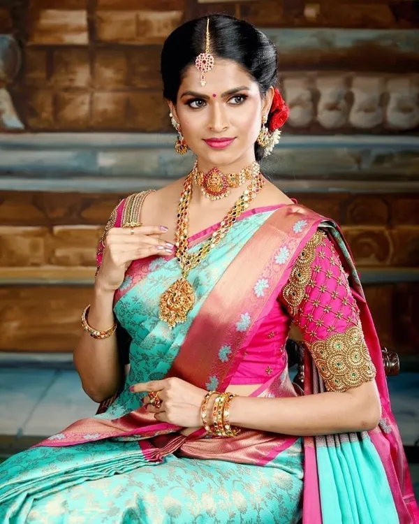 Marziyaa_Printed_Banarasi_Jacquard_Saree_(Light_Blue)