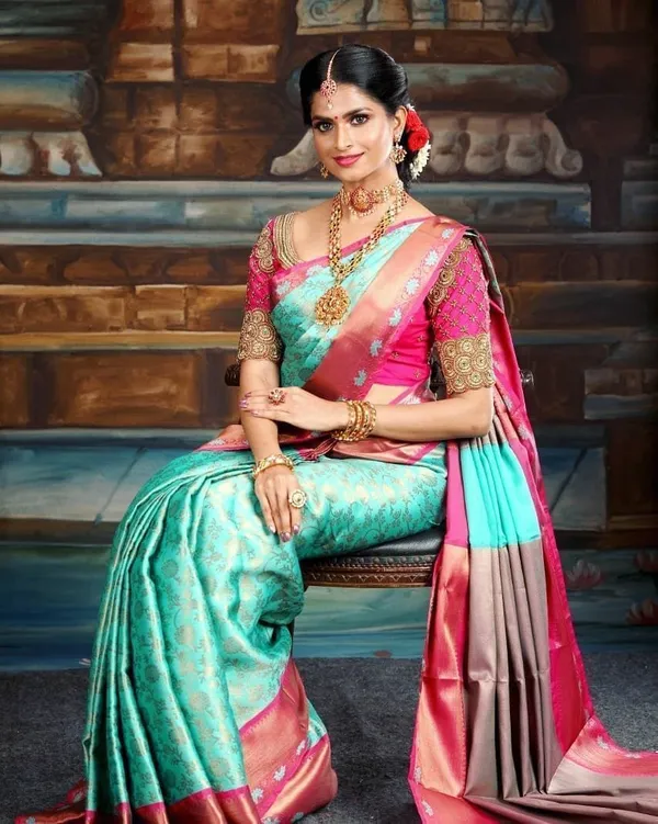 Marziyaa_Printed_Banarasi_Jacquard_Saree_(Light_Blue)