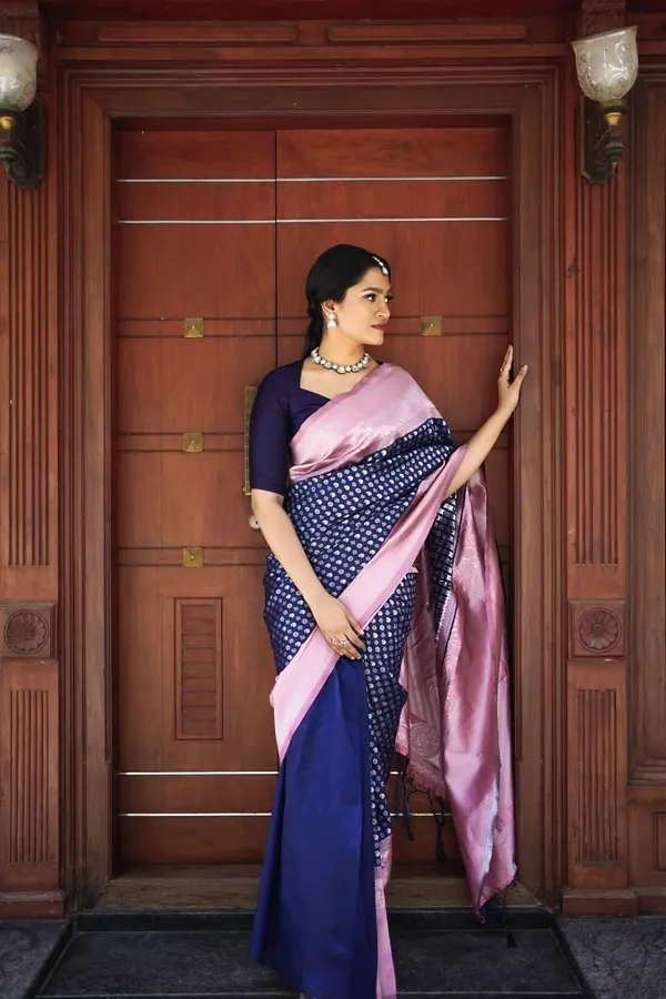 Marziyaa_Printed_Banarasi_Jacquard_Saree_(Blue)