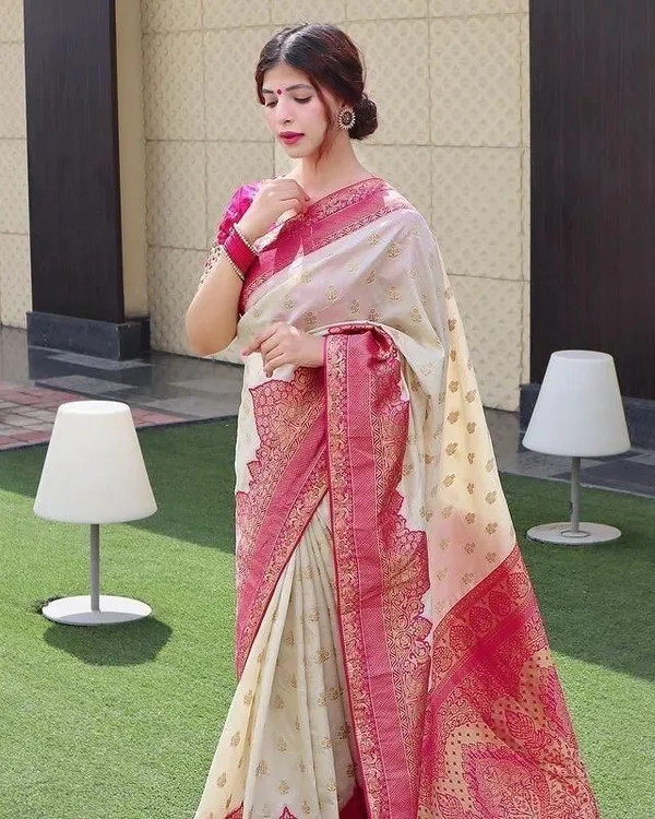 Marziyaa_Printed_Banarasi_Silk_Blend_Saree_(White)