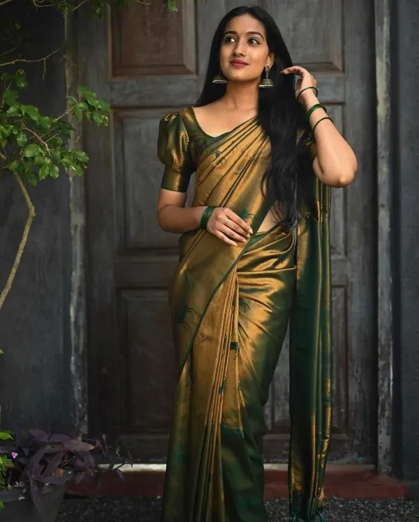 Marziyaa_Printed_Banarasi_Silk_Blend_Saree_(Green)