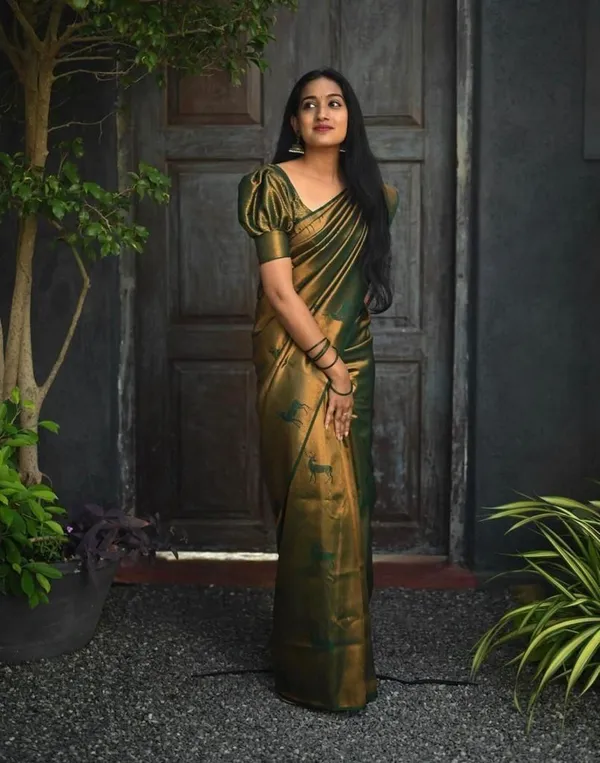 Marziyaa_Printed_Banarasi_Silk_Blend_Saree_(Green)