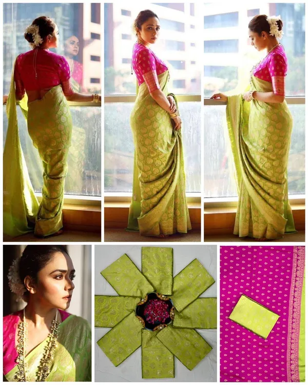 Marziyaa_Printed_Banarasi_Silk_Blend_Saree_(Green)