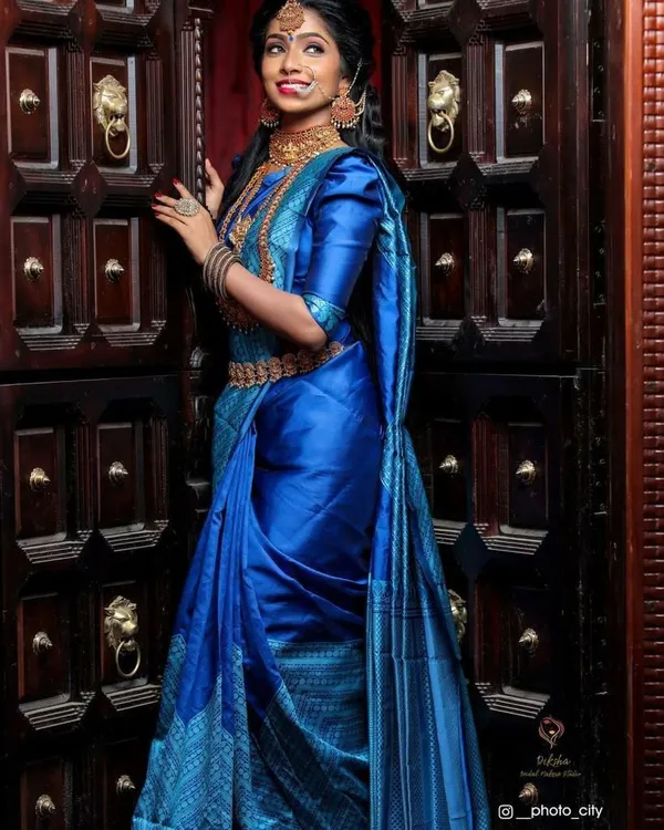 Marziyaa_Printed_Banarasi_Jacquard_Saree_(Blue)