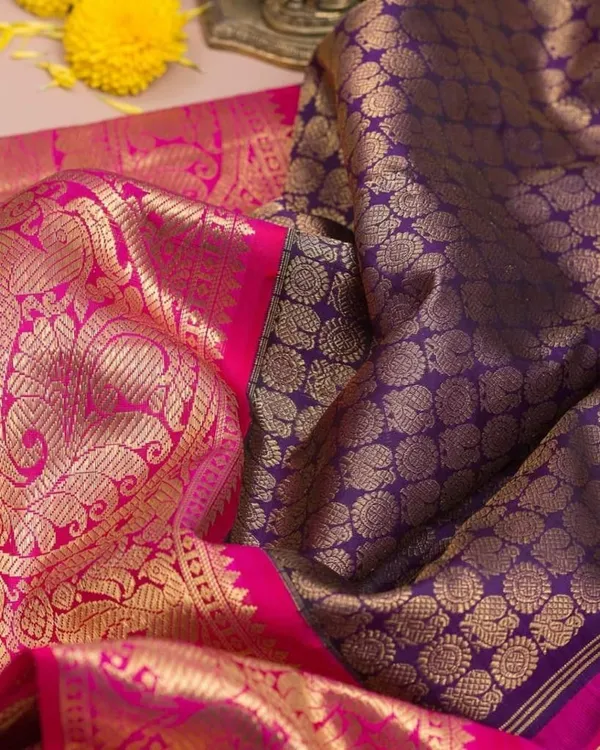Marziyaa_Printed_Banarasi_Jacquard_Saree_(Blue)