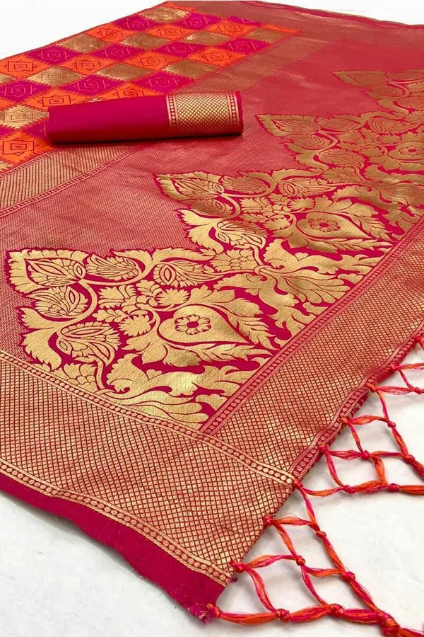 Marziyaa_Printed_Banarasi_Jacquard_Saree_(Pink)