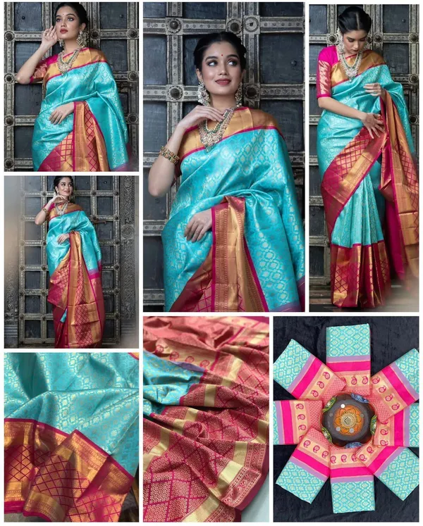 Marziyaa_Printed_Banarasi_Jacquard_Saree_(Light_Blue)