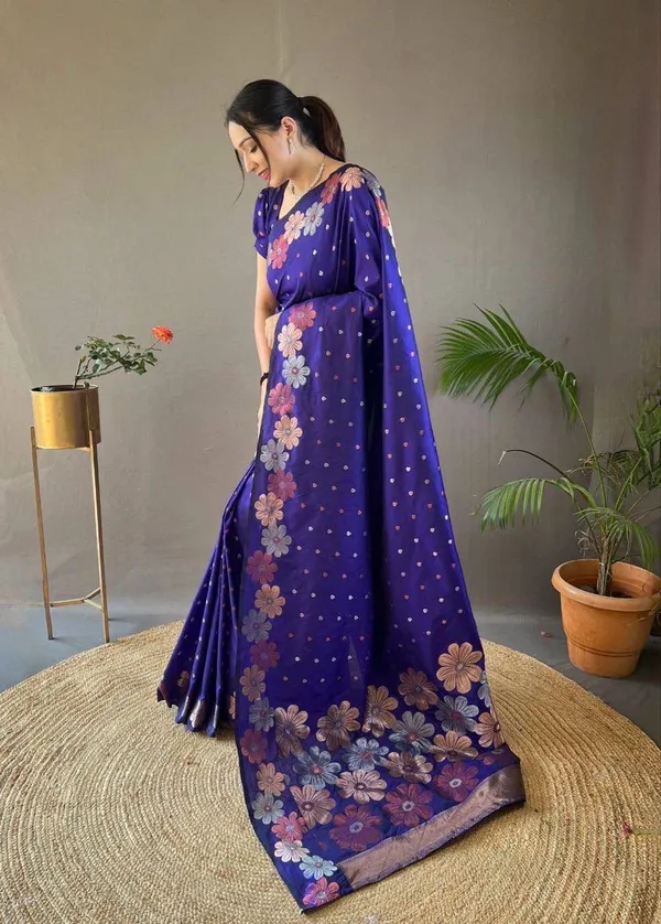 Marziyaa_Printed_Banarasi_Jacquard_Saree_(Blue)