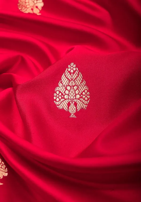 Marziyaa_Floral_Print_Banarasi_Jacquard_Saree_(Pink)