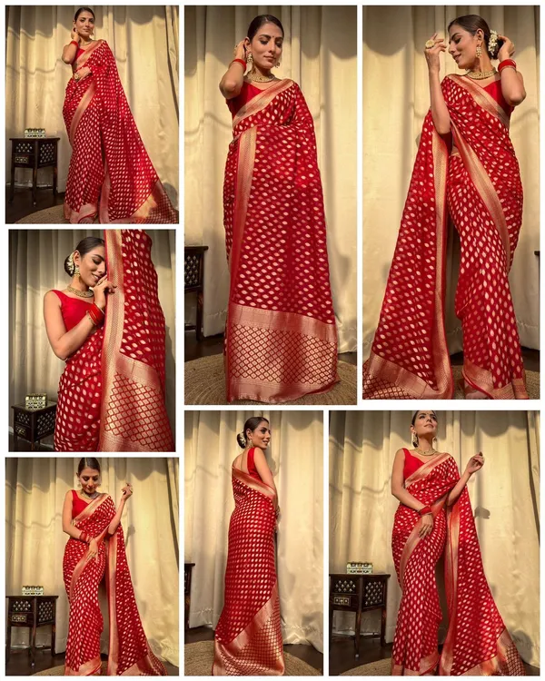 Marziyaa_Woven_Banarasi_Jacquard_Saree_(Red)