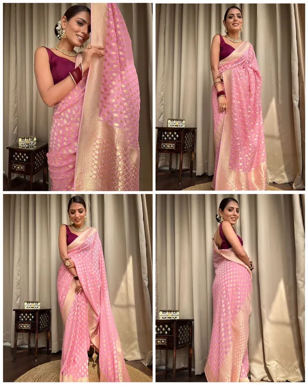Marziyaa_Woven_Banarasi_Jacquard_Saree_(Pink)