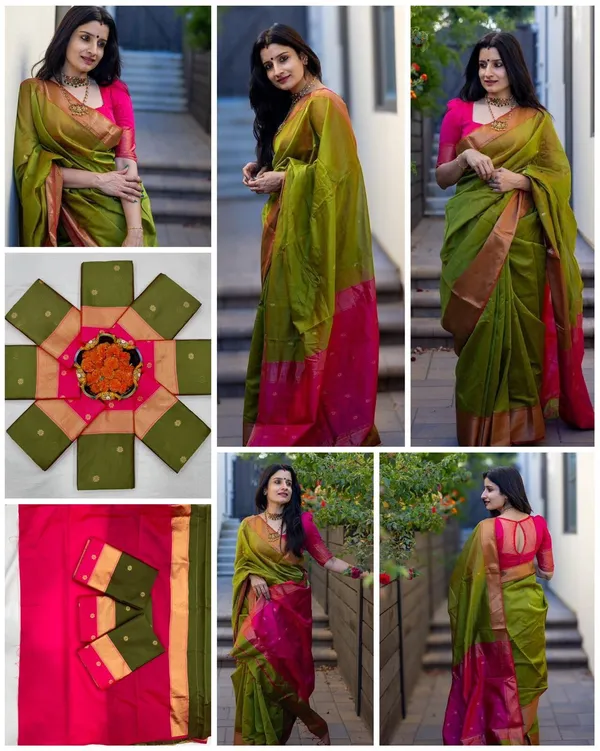 Marziyaa_Plain_Banarasi_Jacquard_Saree_(Light_Green)