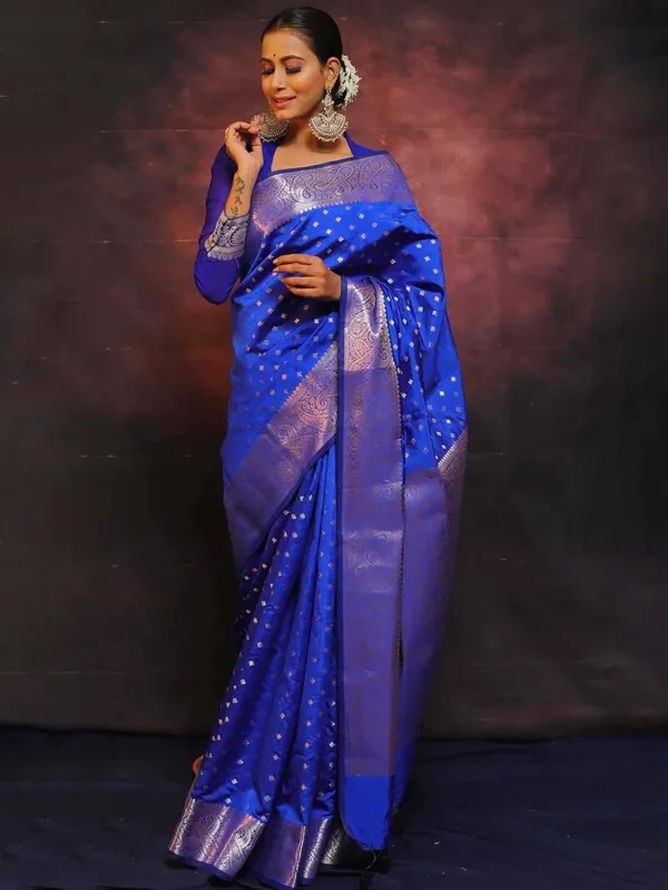 Marziyaa_Embroidered_Banarasi_Jacquard_Saree_(Blue)