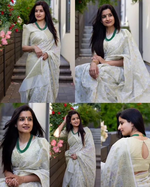 Marziyaa_Floral_Print_Banarasi_Jacquard_Saree_(White)