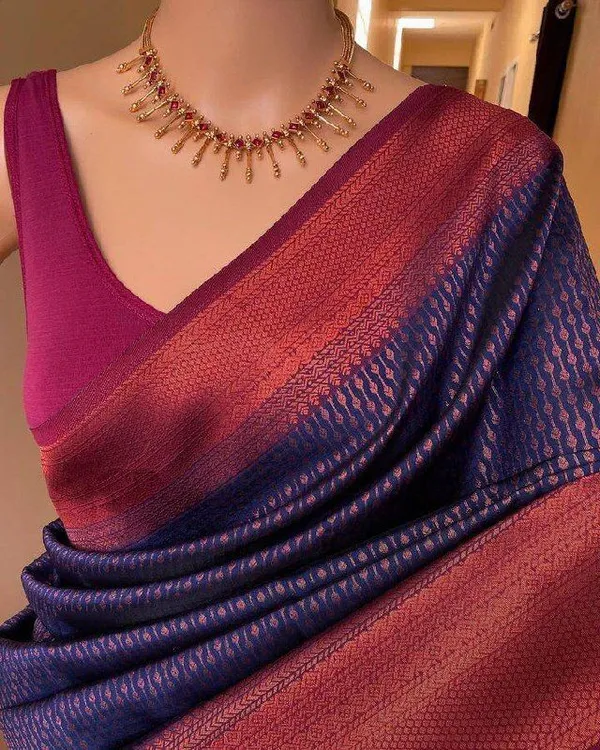 Marziyaa_Woven_Banarasi_Jacquard_Saree_(Dark_Blue)