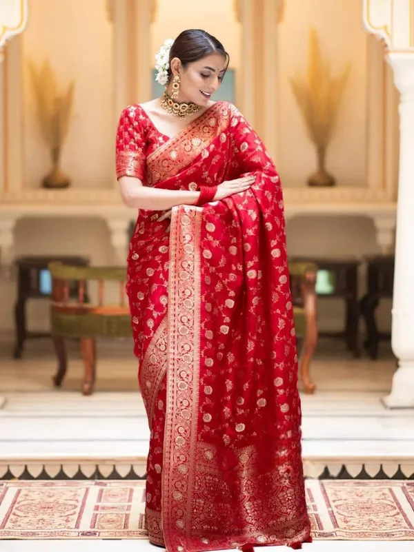 Marziyaa_Printed_Banarasi_Jacquard_Saree_(Red)