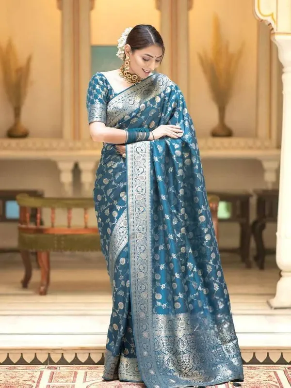 Marziyaa_Printed_Banarasi_Jacquard_Saree_(Light_Blue)