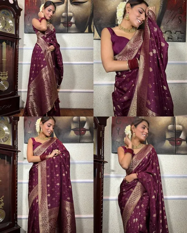 Marziyaa_Woven_Banarasi_Jacquard_Saree_(Maroon)