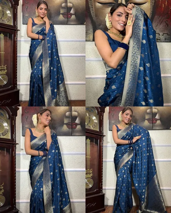 Marziyaa_Woven_Banarasi_Jacquard_Saree_(Blue)