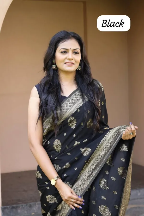 Marziyaa_Woven_Banarasi_Jacquard_Saree_(Black)