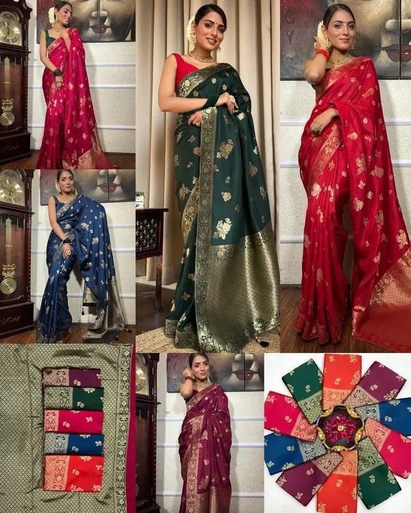 Marziyaa_Woven_Banarasi_Jacquard_Saree_(Dark_Blue)