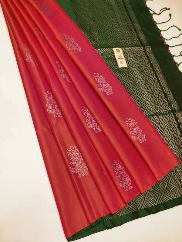 Marziyaa_Floral_Print_Banarasi_Jacquard_Saree_(Pink)