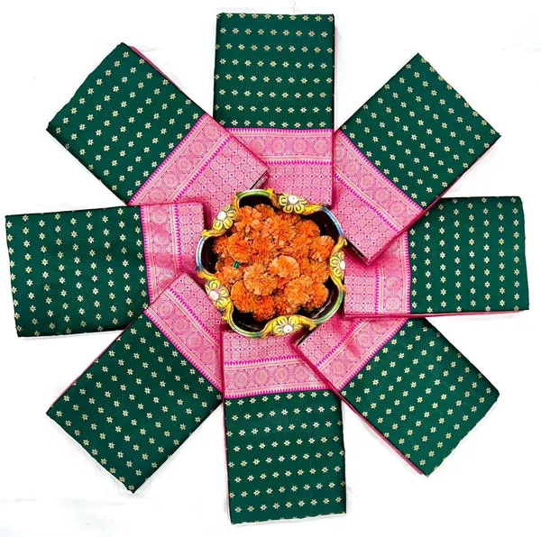 Marziyaa_Printed_Woven_Banarasi_Jacquard_Saree_(Green)