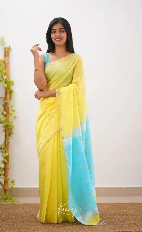 Marziyaa_Plain_Daily_Wear_Brocade_Saree_(Yellow)