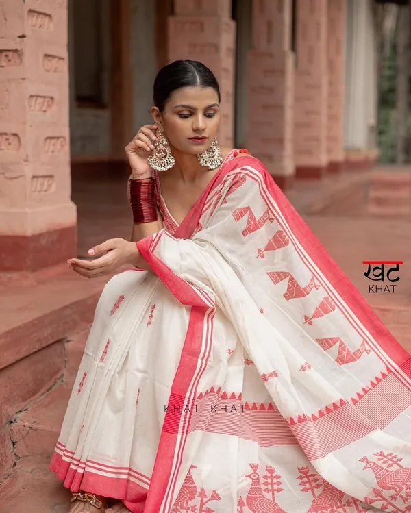 Marziyaa_Printed_Tant_Chanderi_Brocade_Saree_(White)
