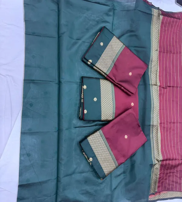 Marziyaa_Woven_Plain_Paithani_Jacquard_Saree_(Maroon)