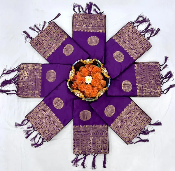 Marziyaa_Woven_Geometric_Print_Banarasi_Jacquard_Saree_(Purple)