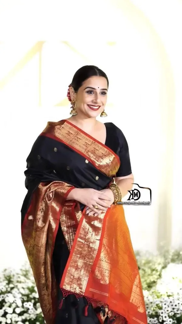 Marziyaa_Woven_Plain_Banarasi_Brocade_Saree_(Black)