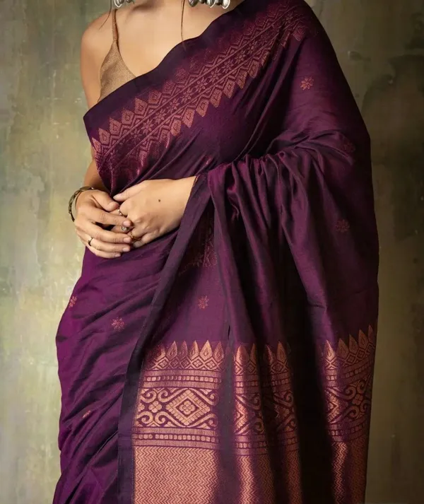 Marziyaa_Woven_Temple_Border_Banarasi_Jacquard_Saree_(Purple)