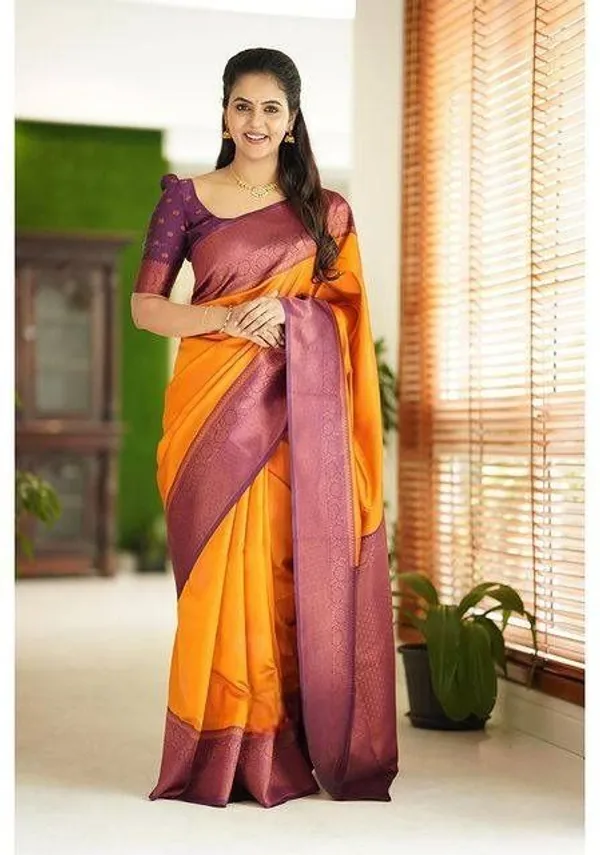 Marziyaa_Self_Design_Banarasi_Jacquard_Saree_(Yellow)