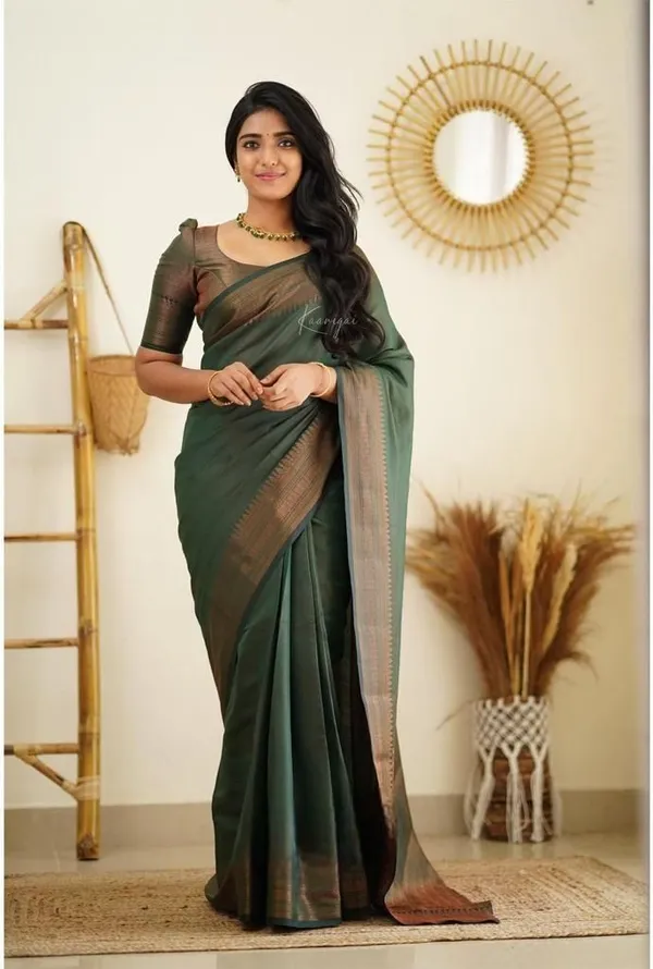 Marziyaa_Self_Design_Banarasi_Jacquard_Saree_(Green)
