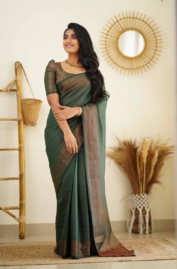 Marziyaa_Self_Design_Banarasi_Jacquard_Saree_(Green)