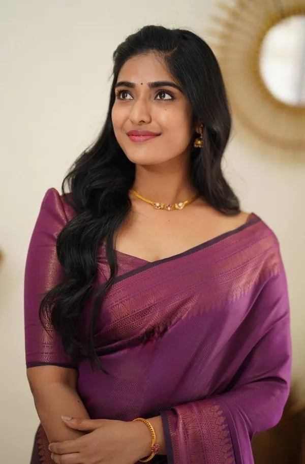 Marziyaa_Floral_Print_Banarasi_Jacquard_Saree_(Purple)