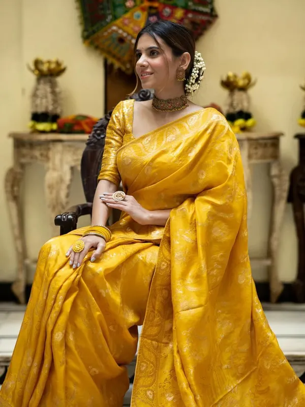 Marziyaa_Self_Design_Banarasi_Jacquard_Saree_(Yellow)
