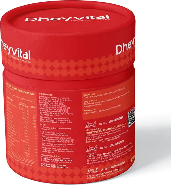Dheyvital_Biotin_Gummies_For_Hair_Growth_10000_Mcg_Hair_Skin_Nails_Support_30_Tablets