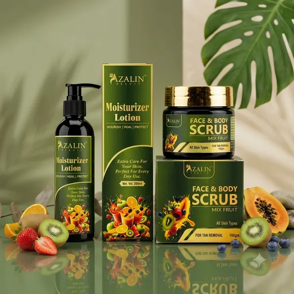 Azalin_Walnut_&_Fruit_Extract_Vitamin_E_Face_Scrub_100_Gm_-_Pack_of_2_&_Azalin_Fruit_Extract_Hydrating_Moisturizer_Lotion_200_Ml