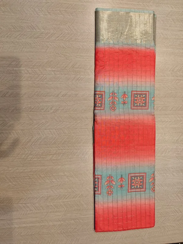 Orange_Kashmiri_Silk_Printed_Zari_Border_Saree_For_Women