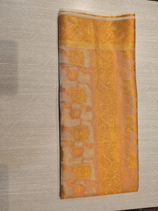 Golden_And_Beige_Chanderi_Silk_Jacquard_Traditional_Saree_For_Women
