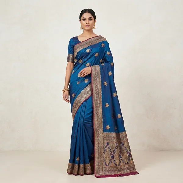 Blue_Satin_Silk_Embroidered_Ethnic_Saree_For_Women
