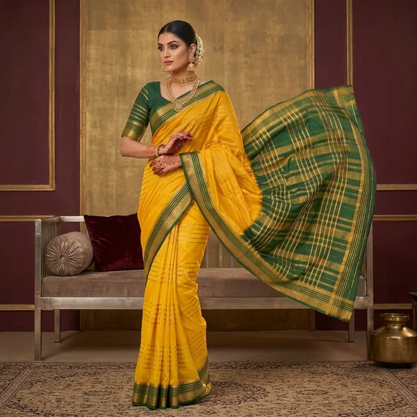 Yellow_Mysore_Crepe_Silk_Traditional_Saree_For_Women
