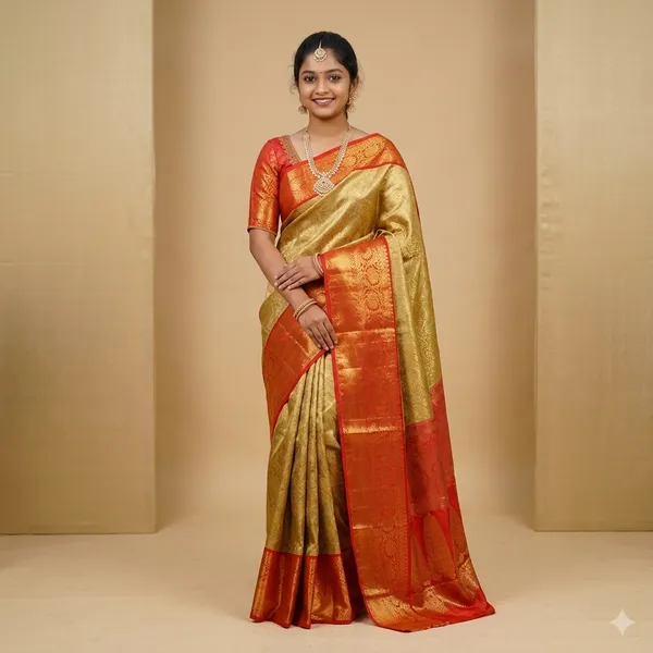 Gold_Maroon_Banarasi_Tissue_Silk_Zari_Woven_Saree_For_Women