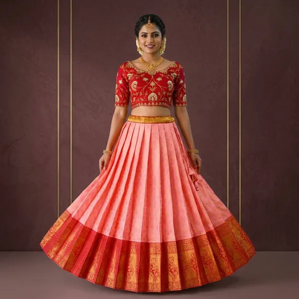 Red_Lichi_Silk_Zari_Embroidered_Lehenga_Choli_For_Girls