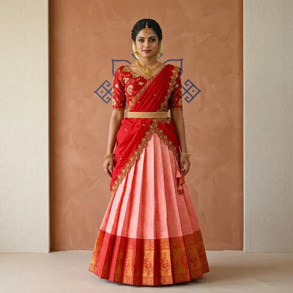 Red_Lichi_Silk_Zari_Embroidered_Lehenga_Choli_For_Girls